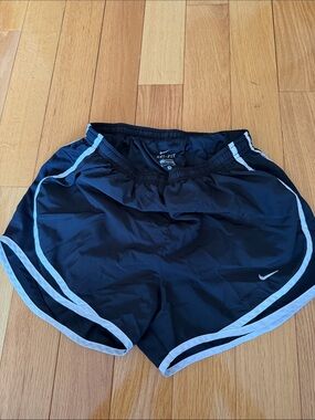 Nike Women's Navy Athletic Shorts with White Piping